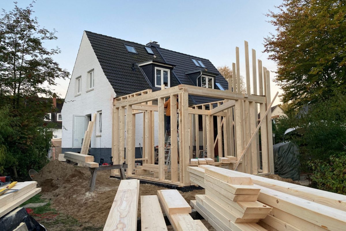 Anbau in Holzbauweise